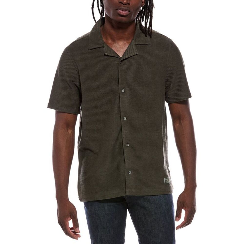 Scotch & Soda Mens Corduroy Shirt, Green